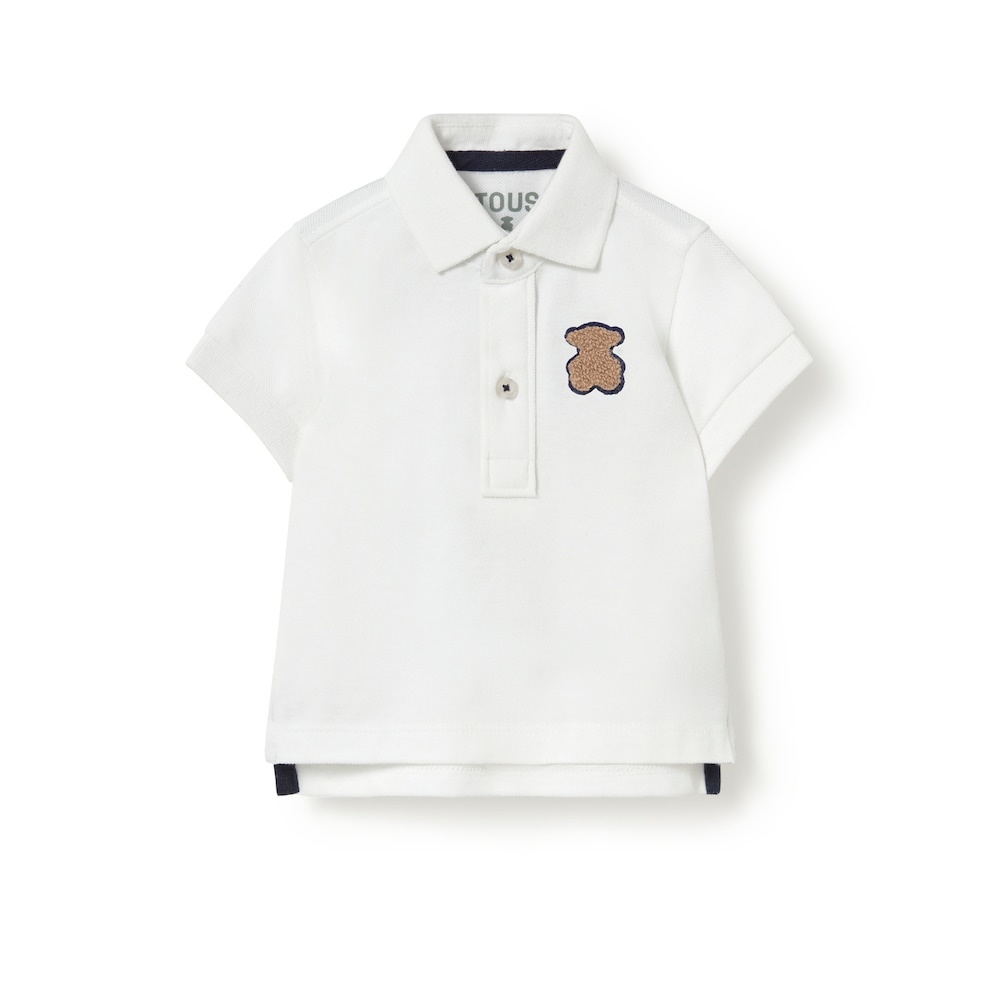 White casual baby polo shirt
