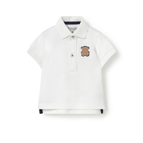 White casual baby polo shirt