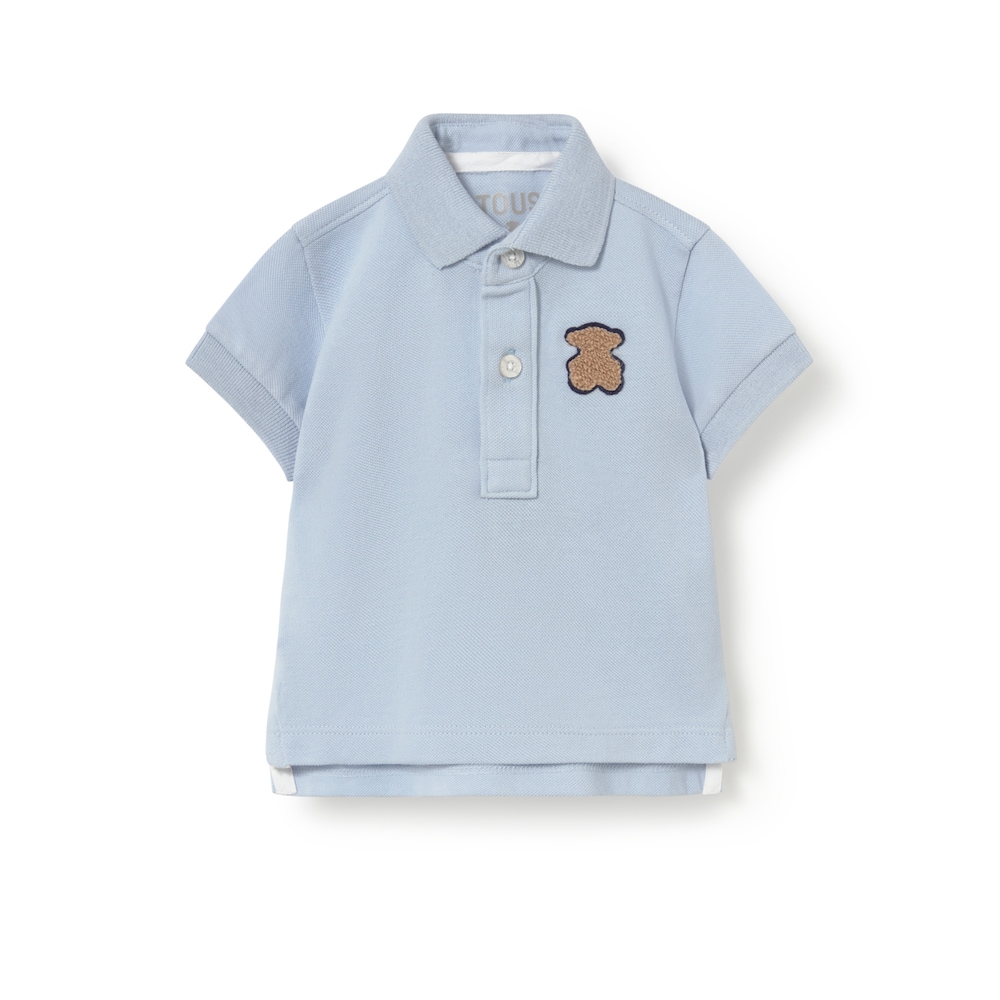 Light blue casual baby polo shirt