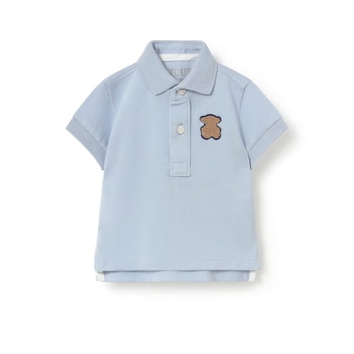 Light blue casual baby polo shirt