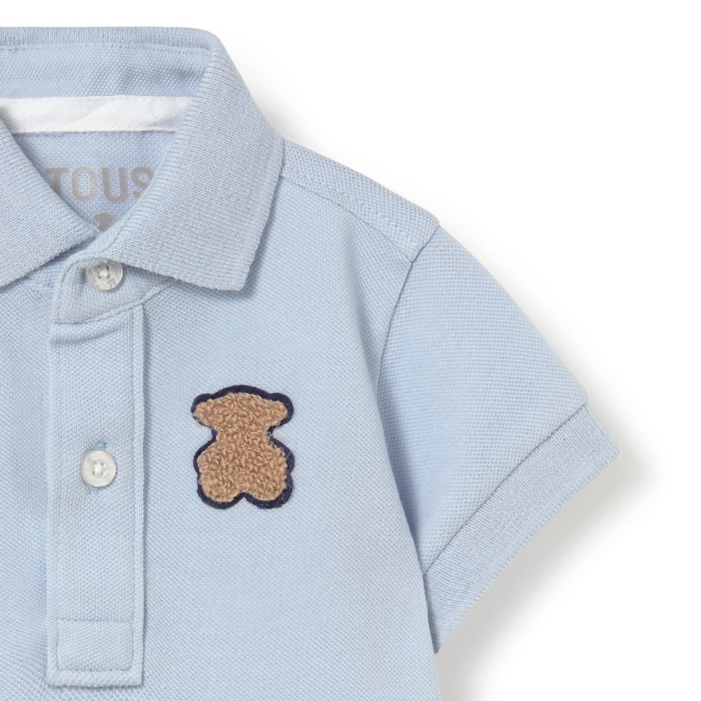 Light blue casual baby polo shirt
