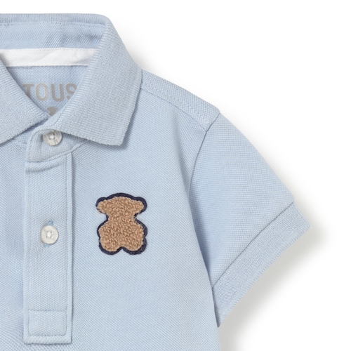 Light blue casual baby polo shirt
