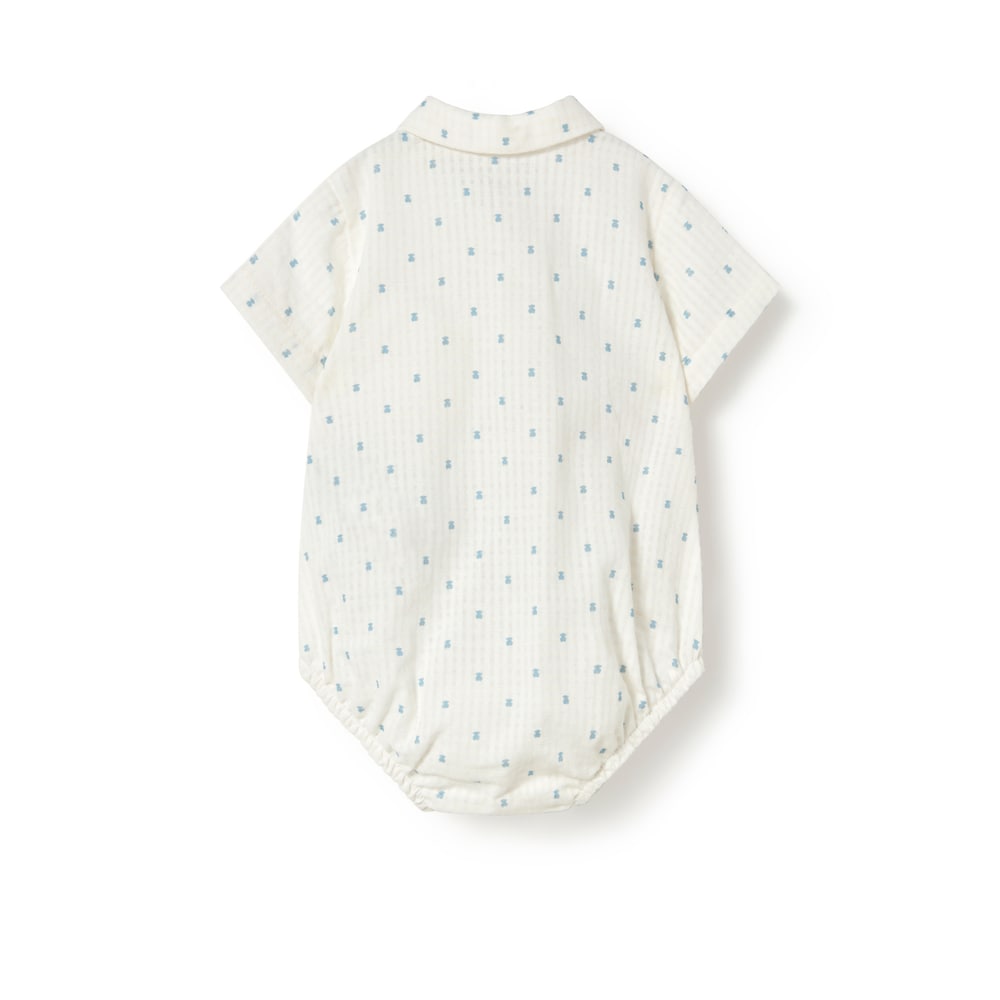 Baby Blue baby bloomer romper