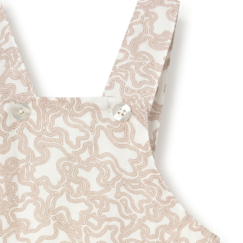 Beige Const baby dungarees