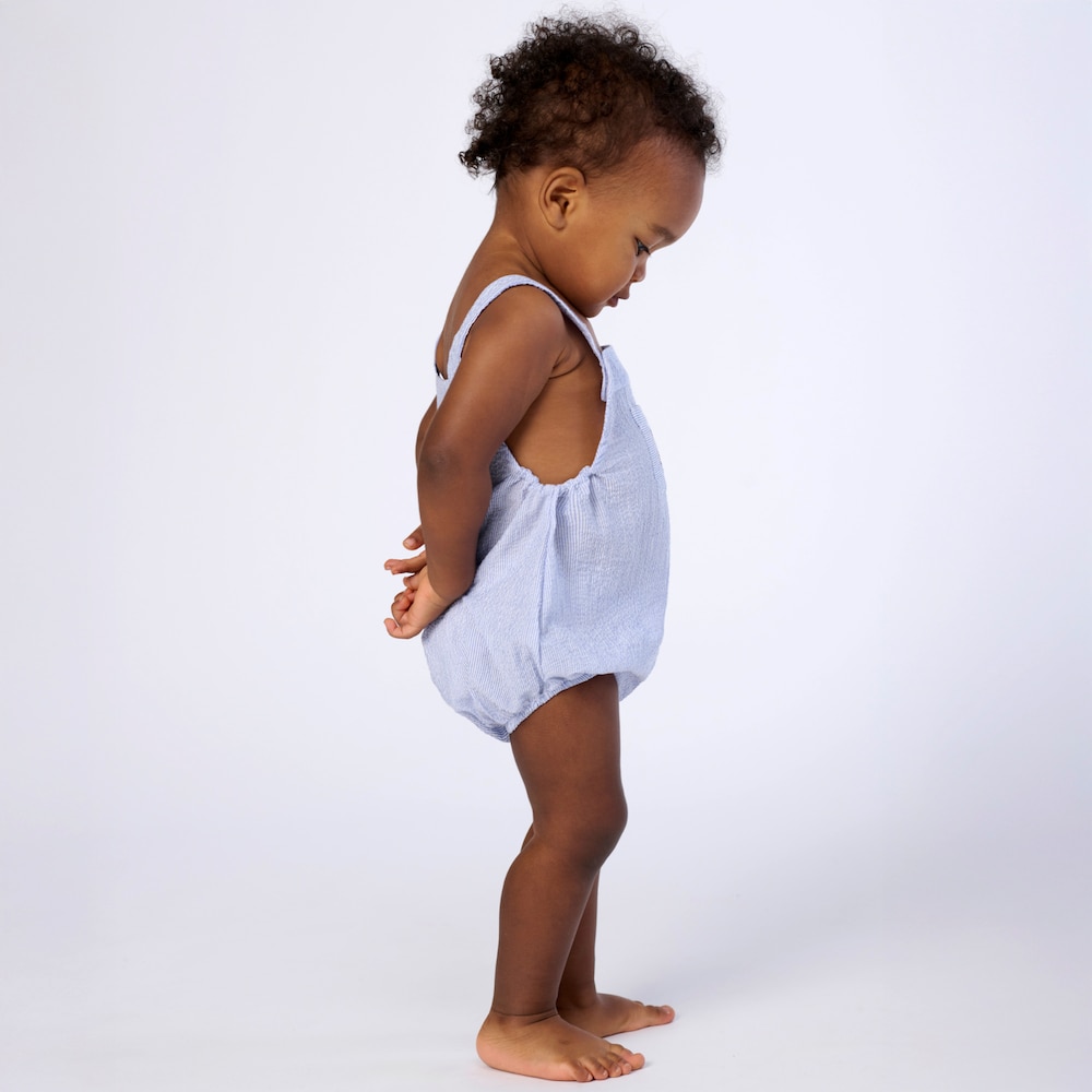 Blue Nautic baby romper