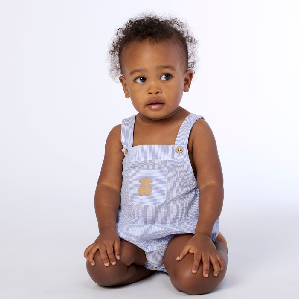 Blue Nautic baby romper