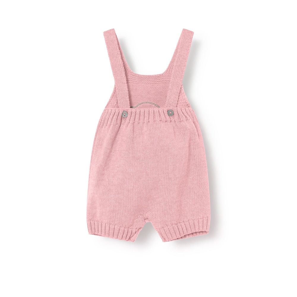 Pink Tricot newborn baby dungarees