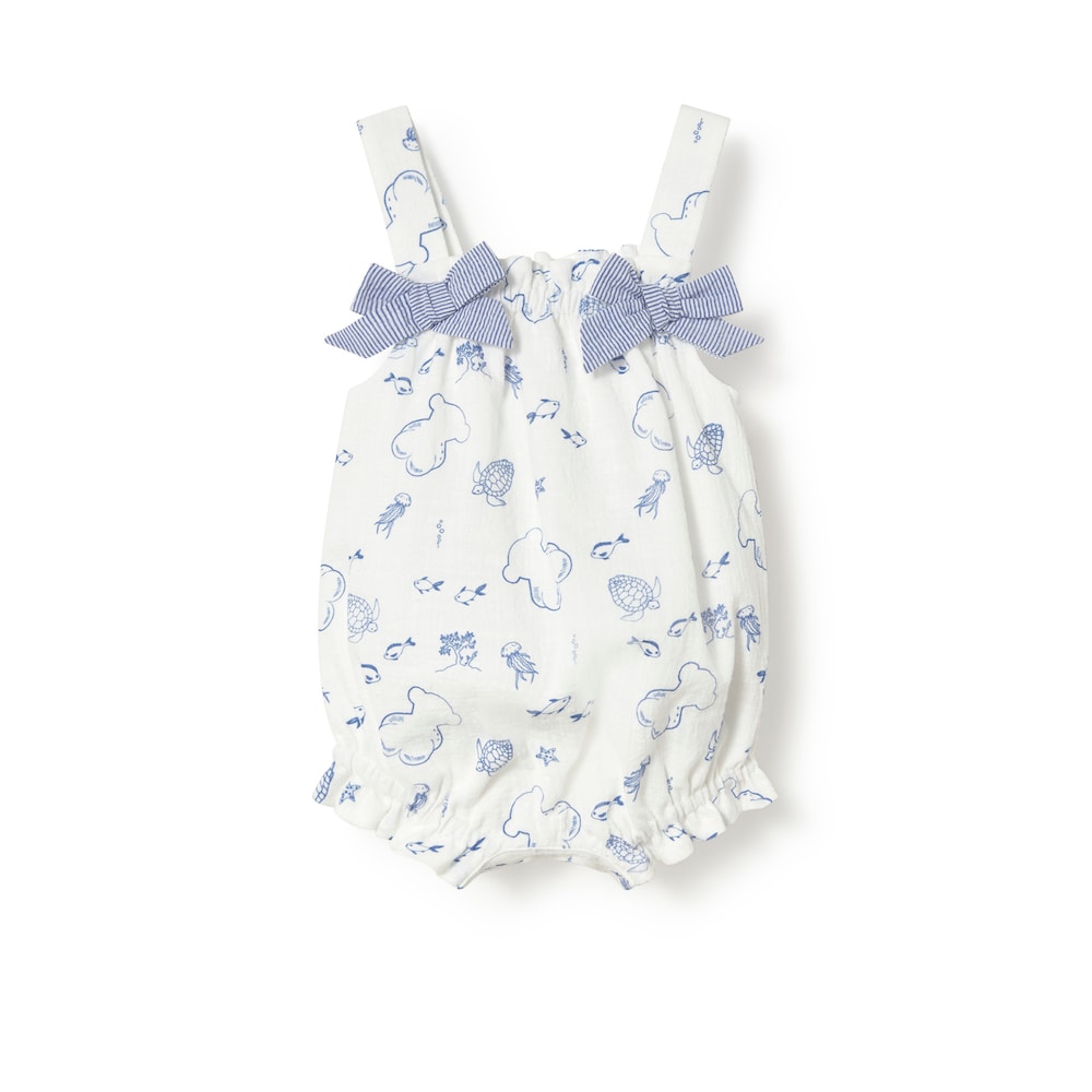 Nautic baby bloomer romper