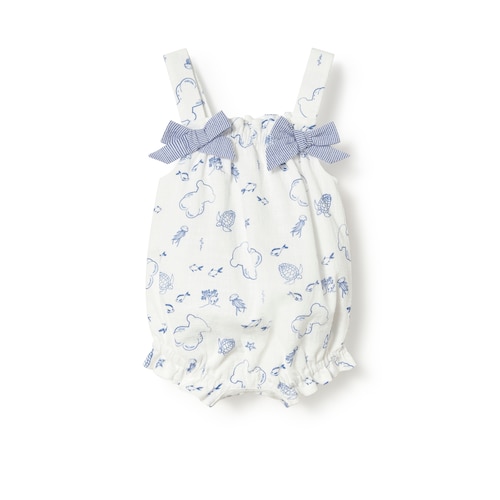 Nautic baby bloomer romper