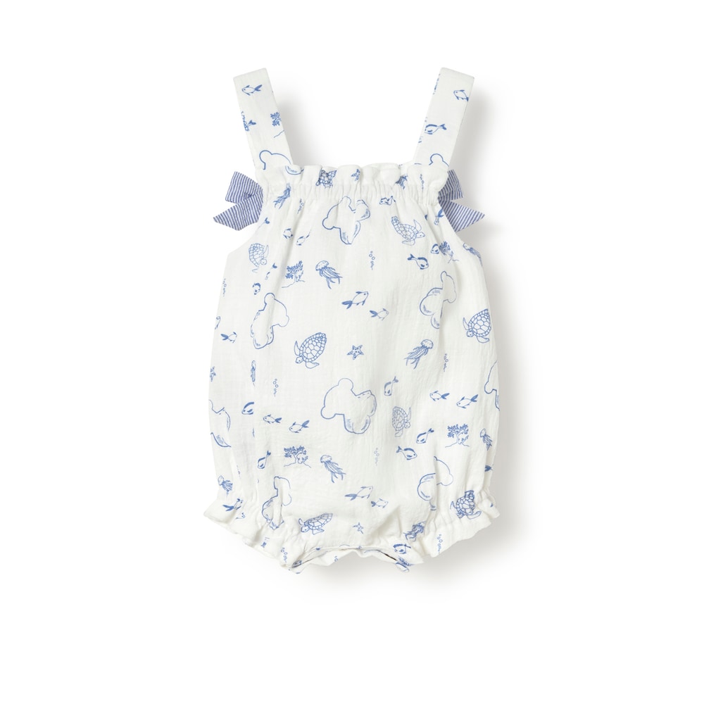 Nautic baby bloomer romper