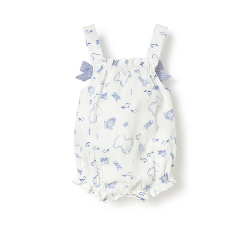 Nautic baby bloomer romper