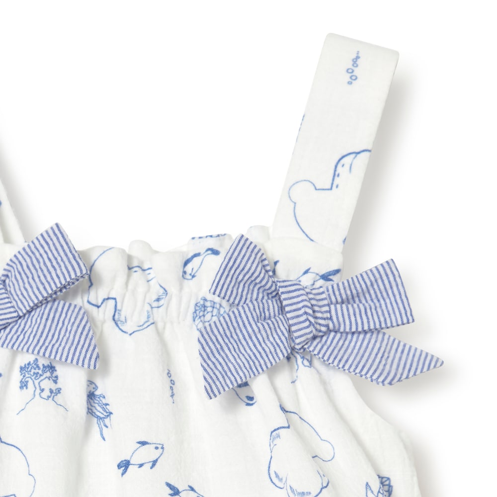 Nautic baby bloomer romper