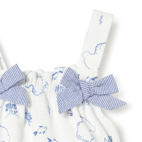 Nautic baby bloomer romper