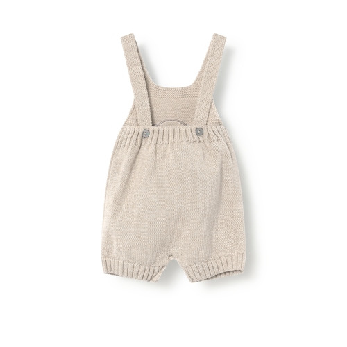 Ecru Tricot newborn baby dungarees