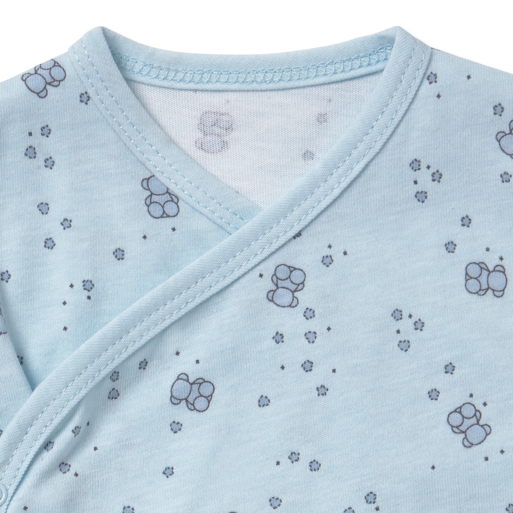 Pack de bodies de beb&eacute; cruzados Tender celeste