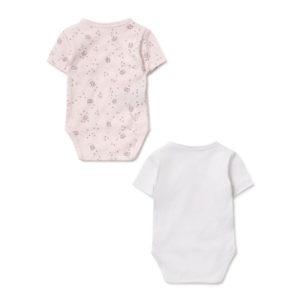 Pack de bodies de beb&eacute; cruzados Tender rosa