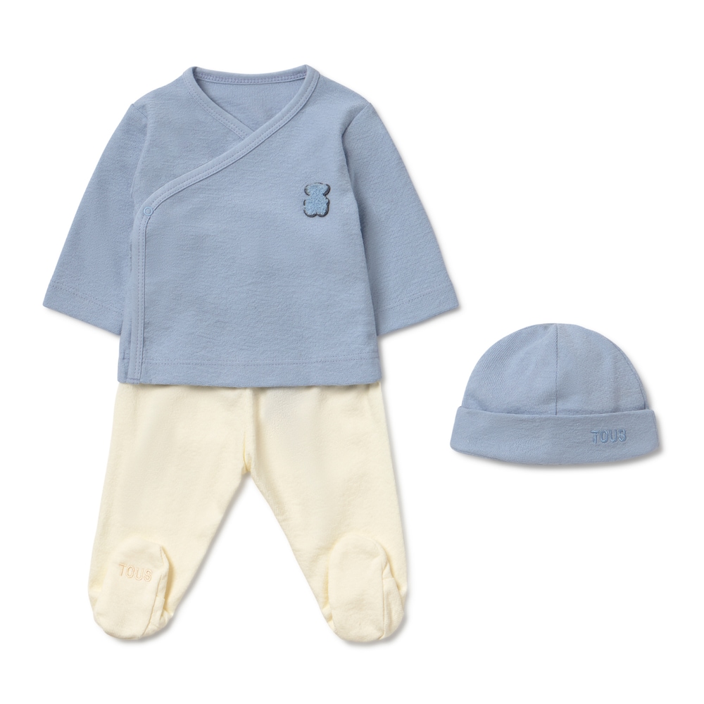 Conjunto de primeira roupa Const azul-celeste