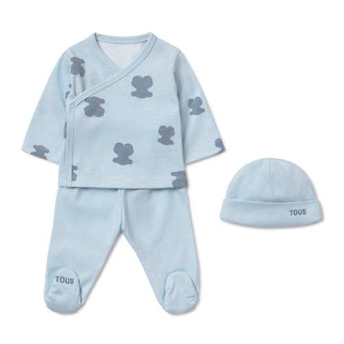 Light blue Fluffy newborn baby set