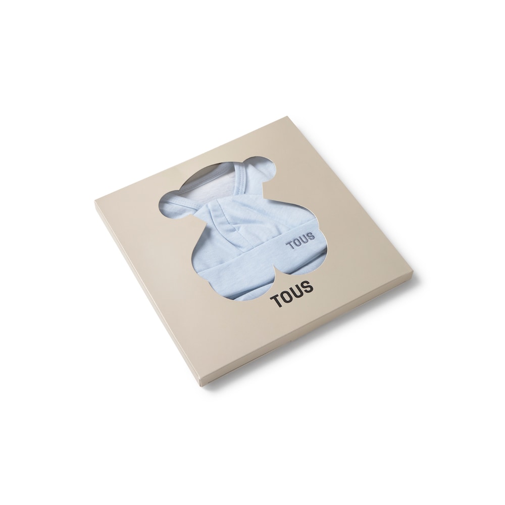 Conjunto de primeira roupa Fluffy azul-celeste