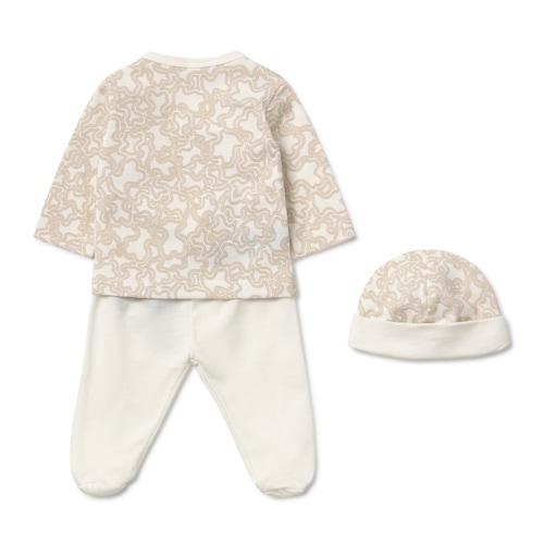 Beige Kaos newborn baby set