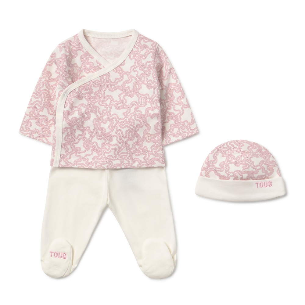 Set de beb&eacute; para primera puesta Kaos rosa