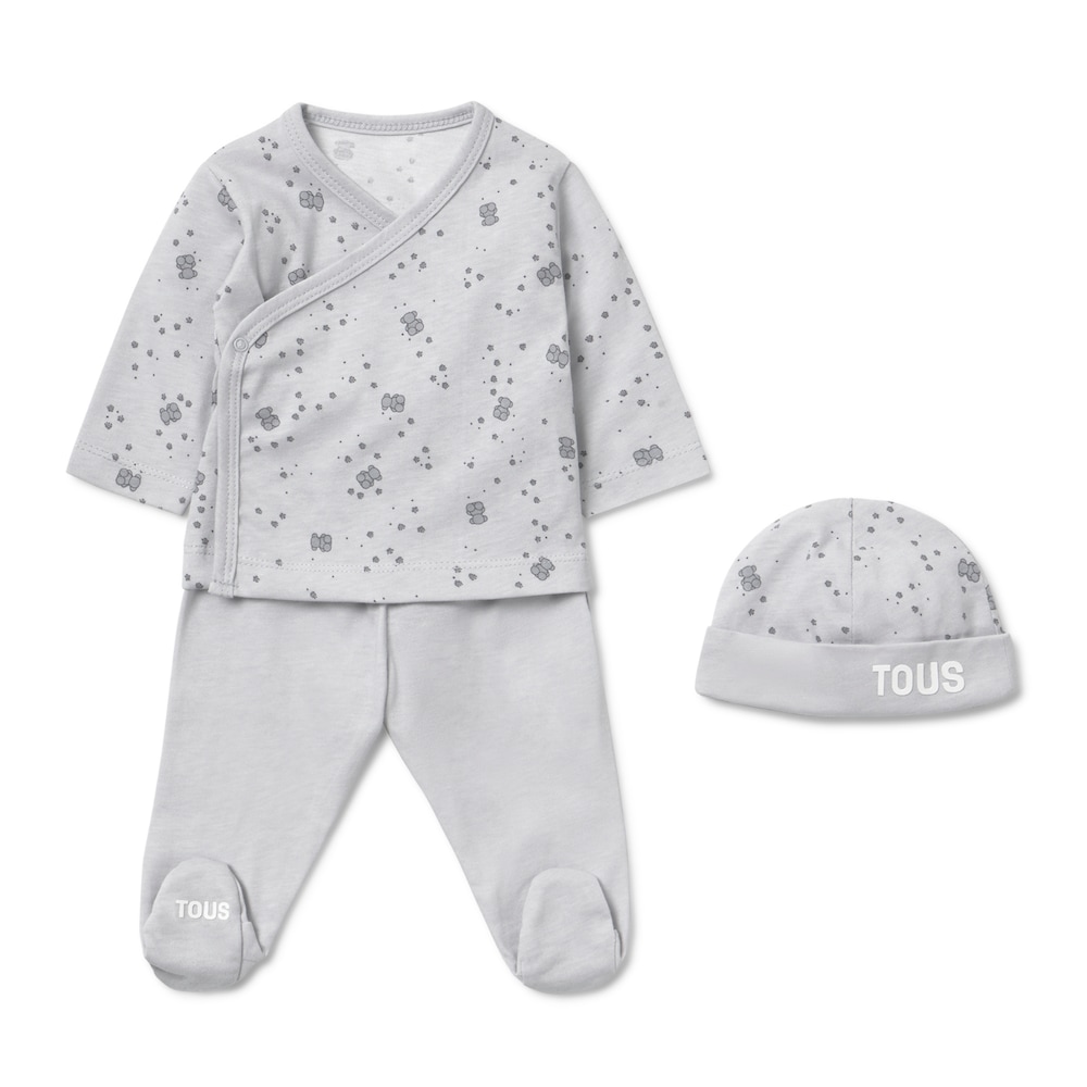 Conjunto de primeira roupa Tender cinzento