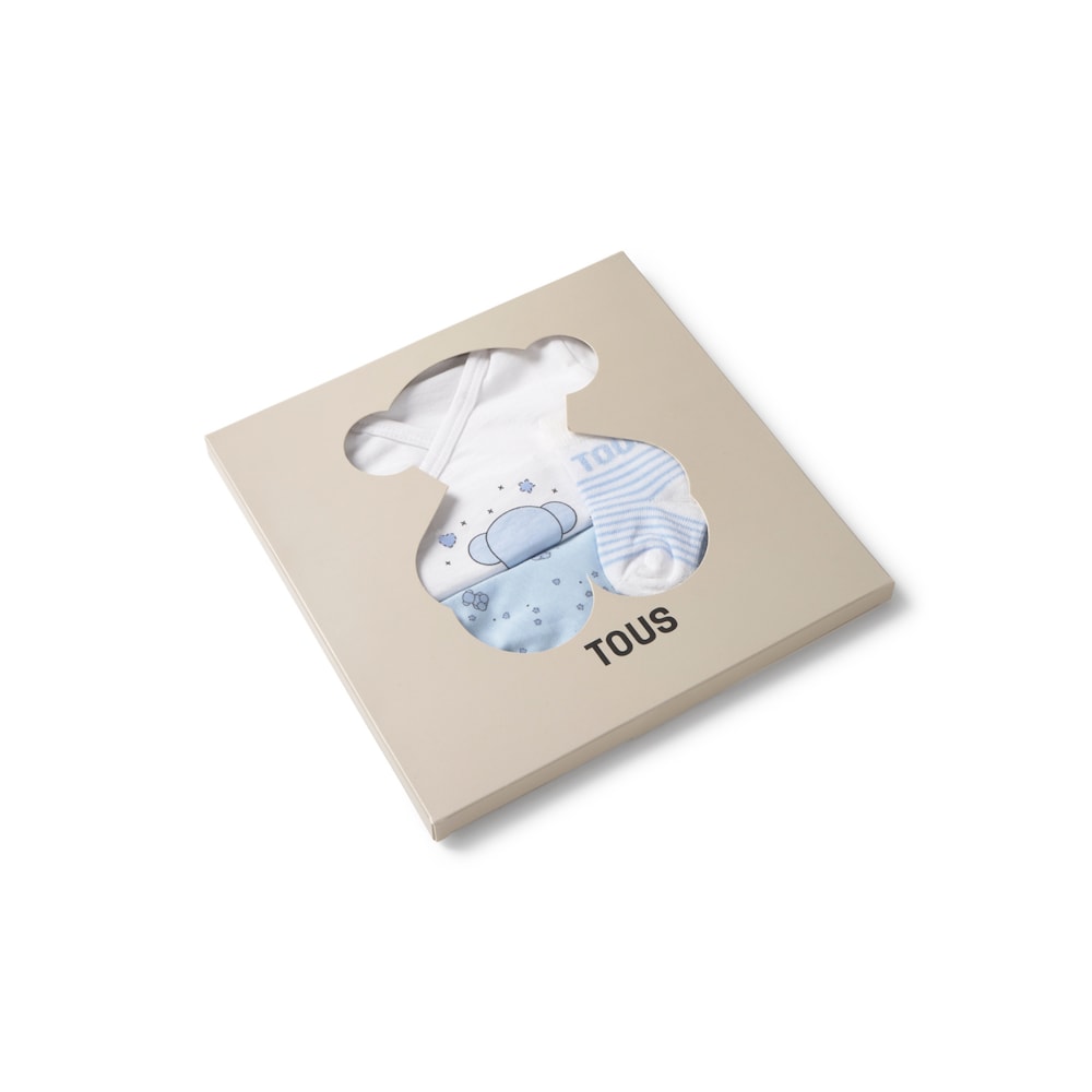 Conjunto de primeira roupa Tender azul-celeste