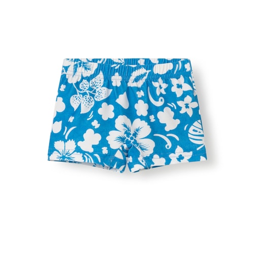 Blue Flower baby boy boxer swim shorts