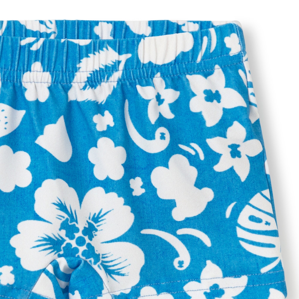 Blue Flower baby boy boxer swim shorts