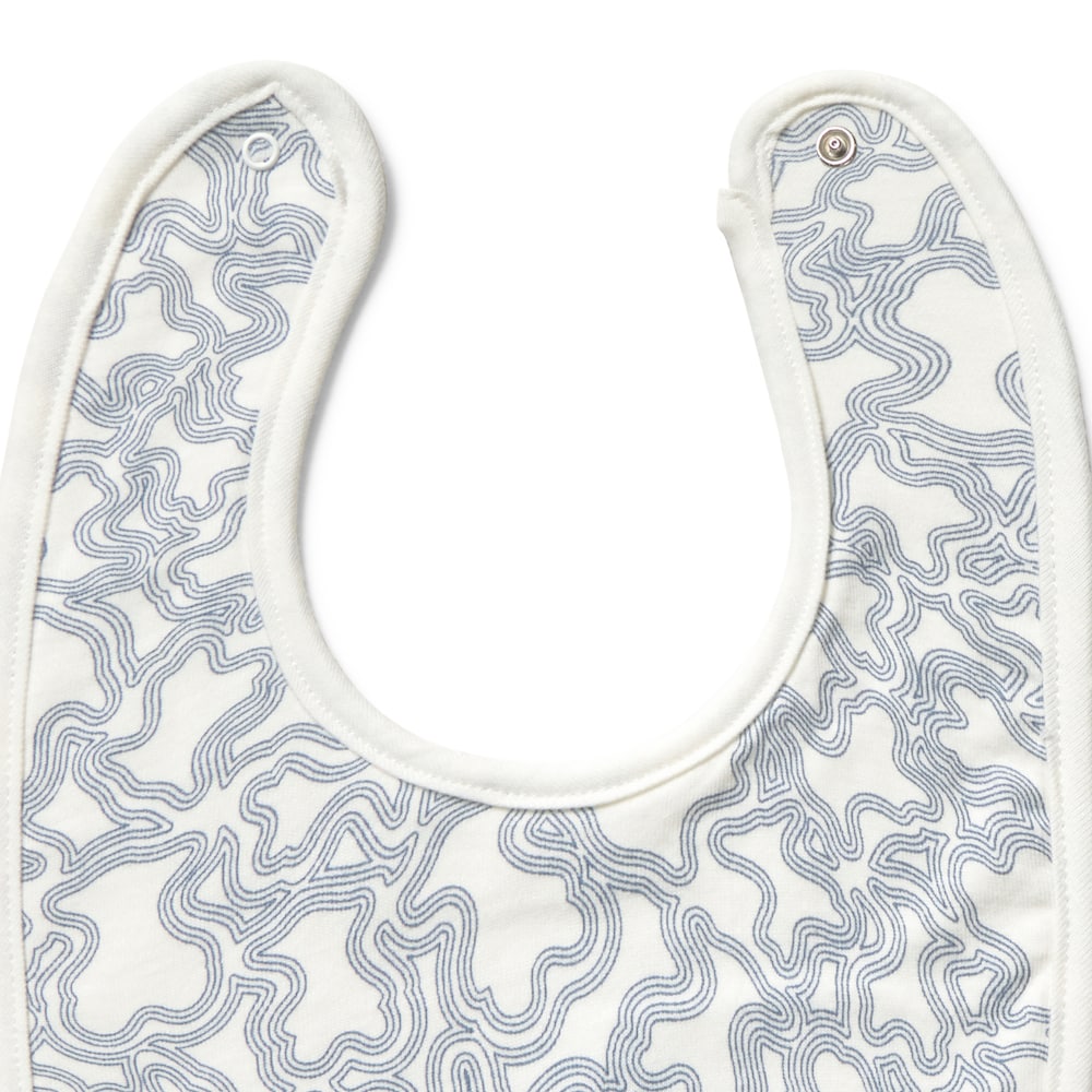 Blue Kaos baby bib set