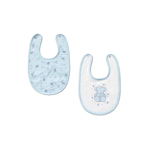 Light blue Tender baby bib set