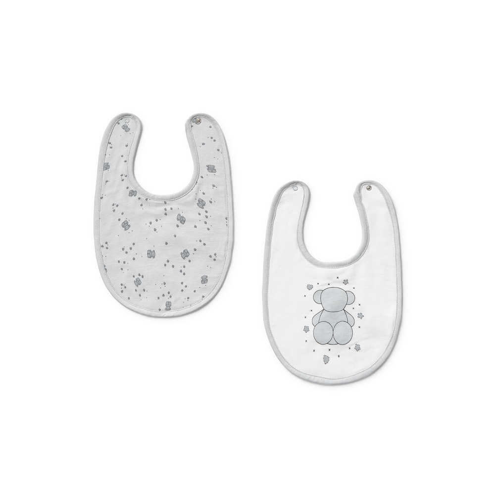Conjunto de babetes para beb&eacute; Tender cinzento