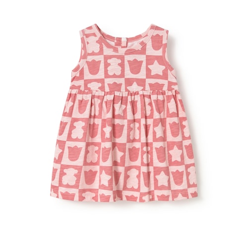 Vestido sin mangas Casual rosa