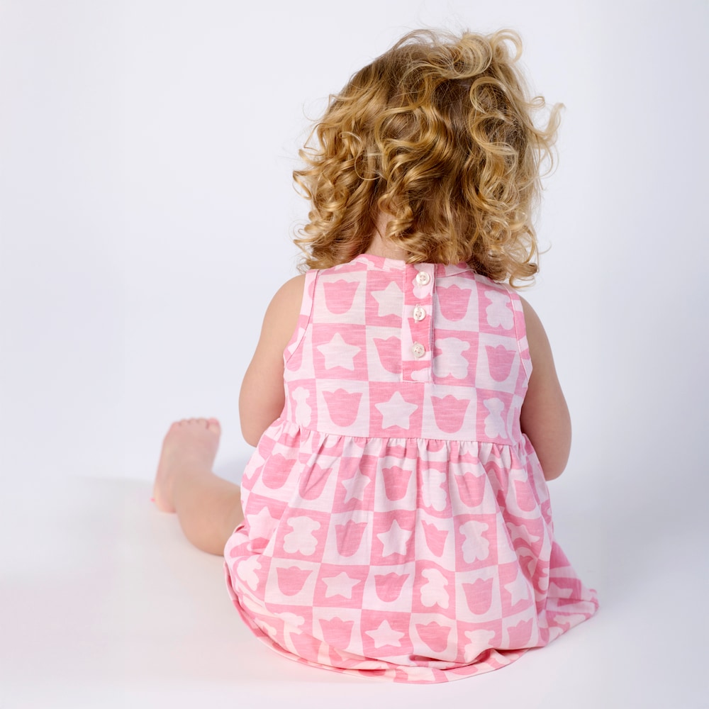 Vestido sin mangas Casual rosa