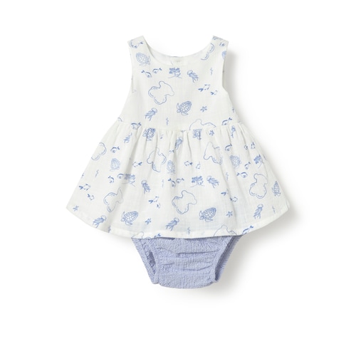 Blue Nautic baby girl dress