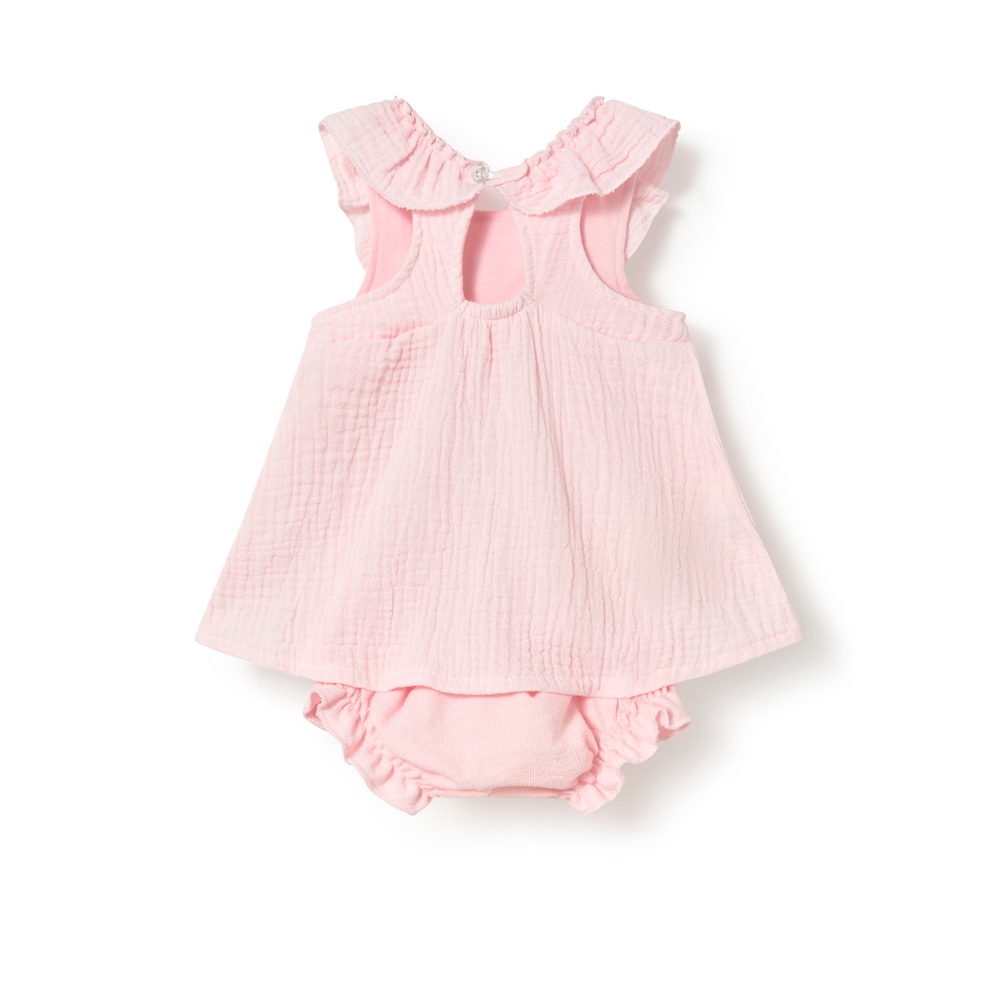 Vestido de beb&eacute; Const rosa