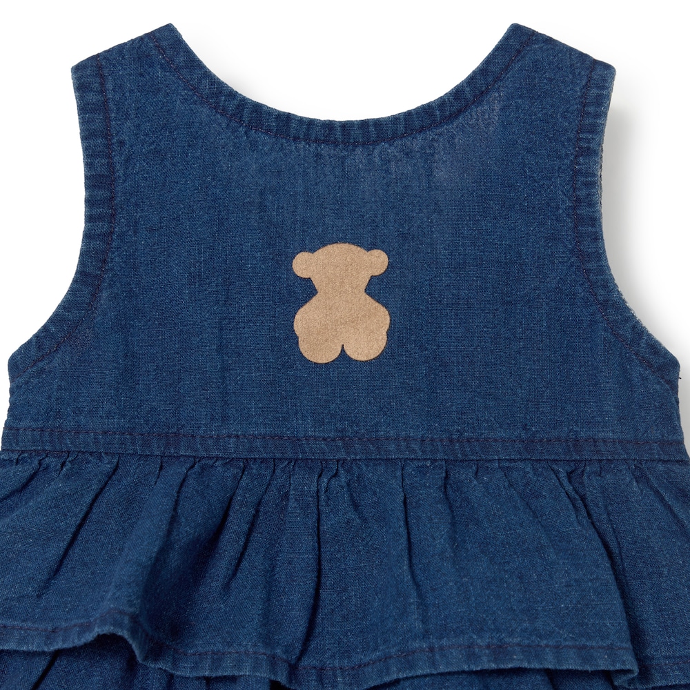 Blue Jeans baby girl dress with ruffles