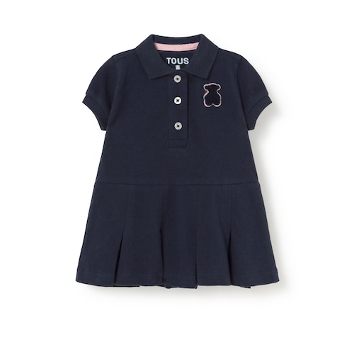 Vestido cuello polo Casual azul marino