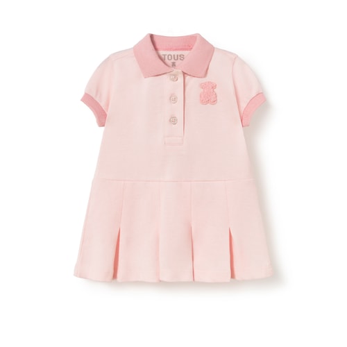 Vestido cuello polo Casual rosa