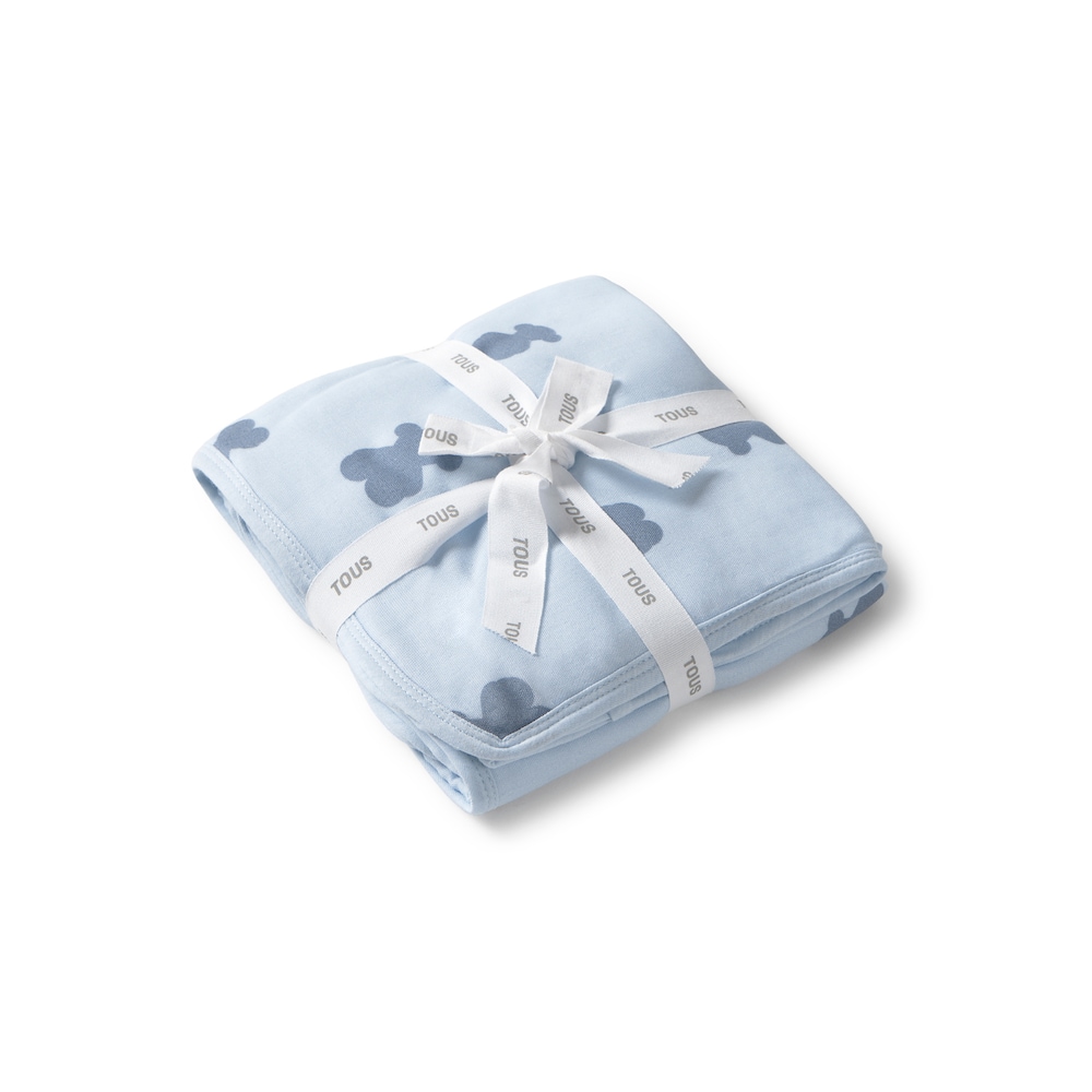 Manta de aconchego de beb&eacute; Fluffy azul-celeste