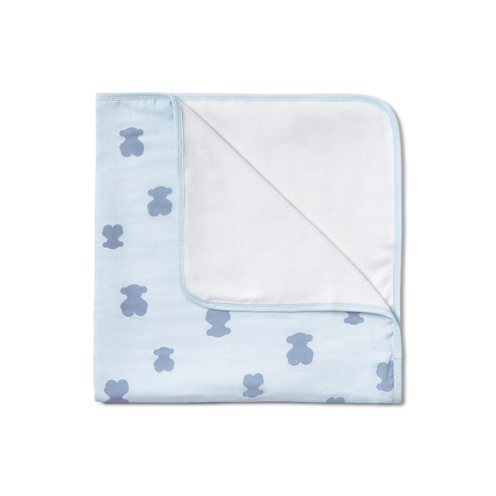 Manta de aconchego de beb&eacute; Fluffy azul-celeste