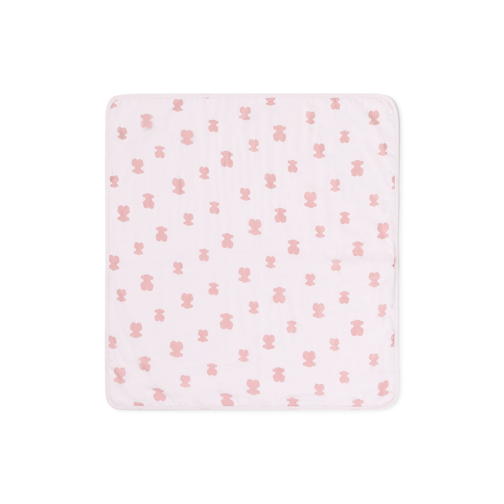 Manta de aconchego de beb&eacute; Fluffy rosa