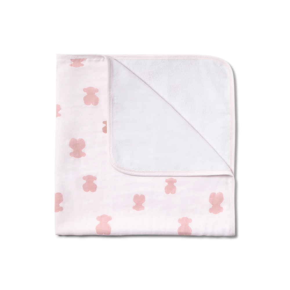Manta de aconchego de beb&eacute; Fluffy rosa