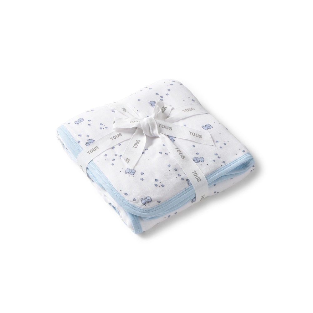 Manta de aconchego para beb&eacute; Tender azul-celeste