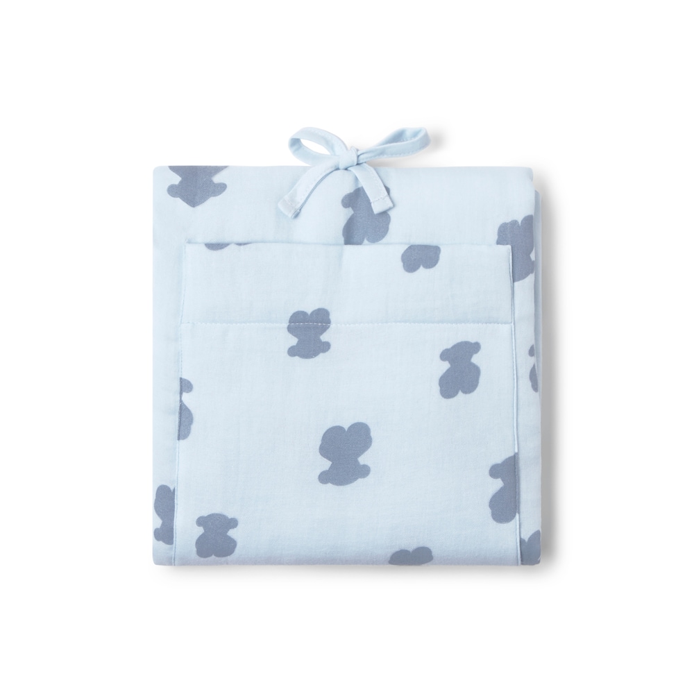 Muda-fraldas port&aacute;til para beb&eacute; HFluffy azul-celeste