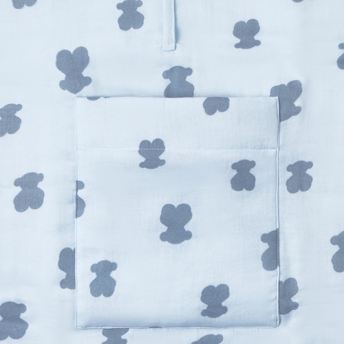 Light blue HFluffy portable baby changing mat