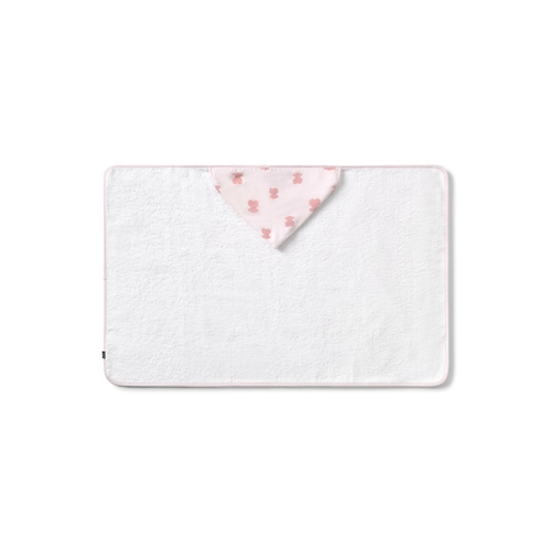 Pink Fluffy baby hooded bath towel