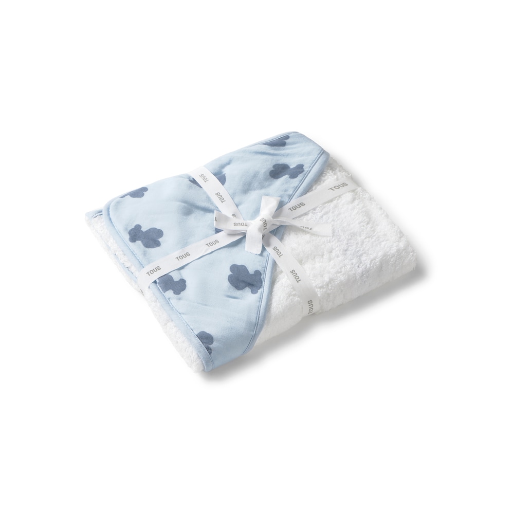 Capa de ba&ntilde;o de beb&eacute; HFluffly celeste