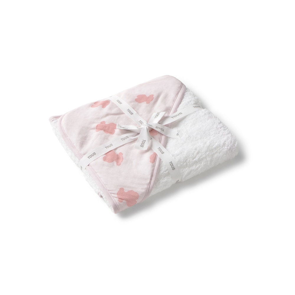 Capa de banho de beb&eacute; HFluffy rosa