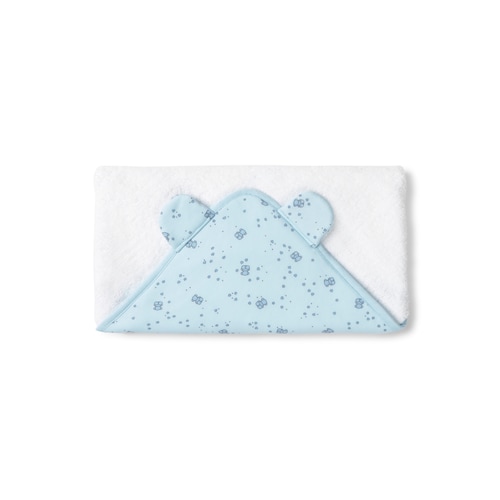 Light blue Tender baby hooded bath towel